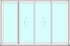 4 pane patio door