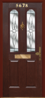 2 Panel 2 Arch composite front door