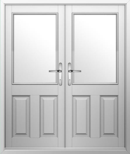 2 Panel 1 Square Composite French Door