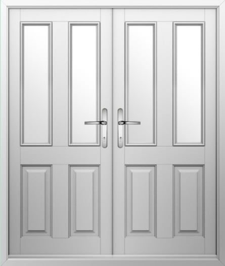 2 Panel 2 Square Composite French Door