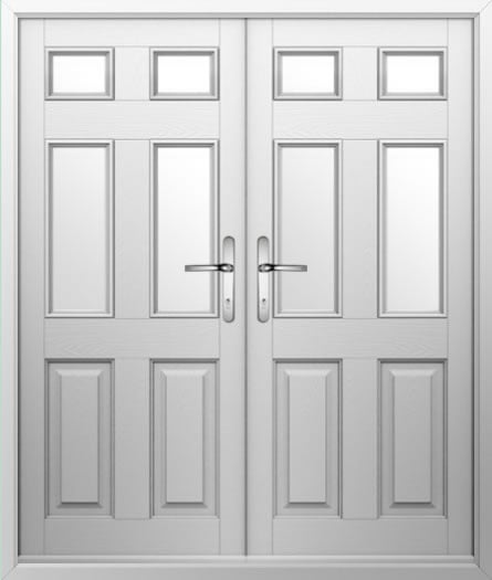 2 Panel 4 Square Composite French Door