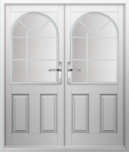 2 Panel Sunburst Composite French Door