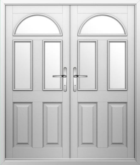 2 Square 1 Arch Composite French Door