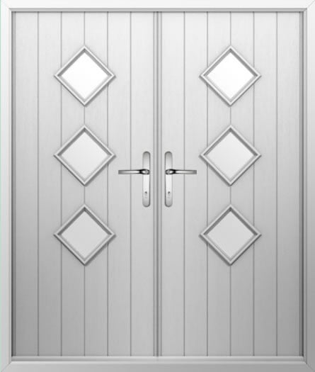 3 Diamond Composite French Door