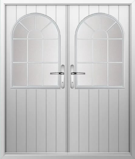 Cottage Sunburst Composite French Door