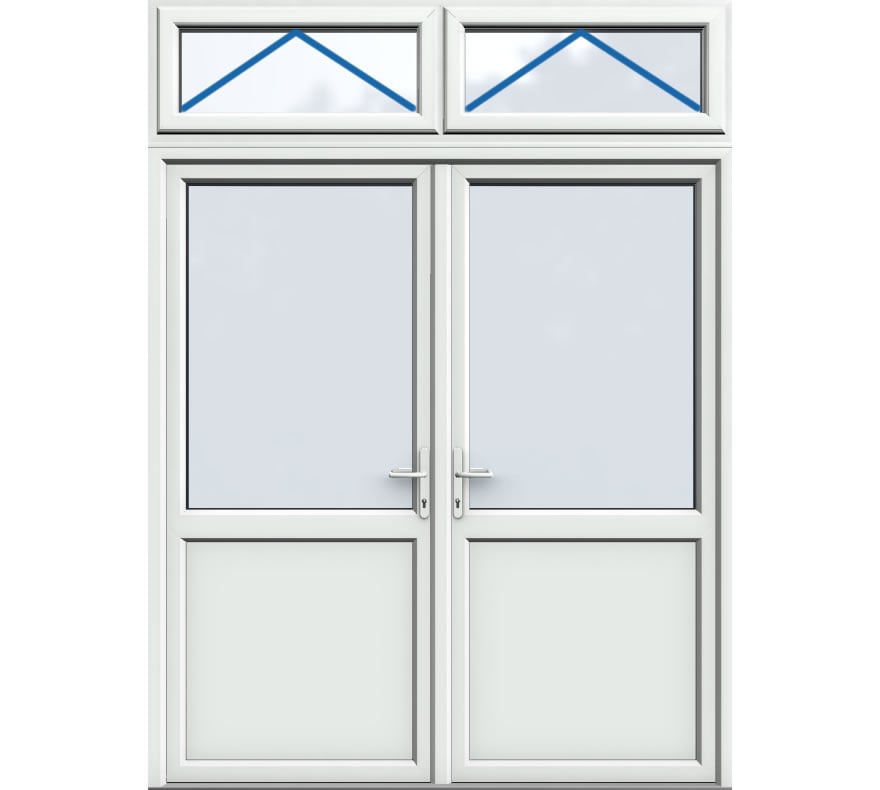Top Light Inc Openers, Midrail Panel, UPVC French Door
