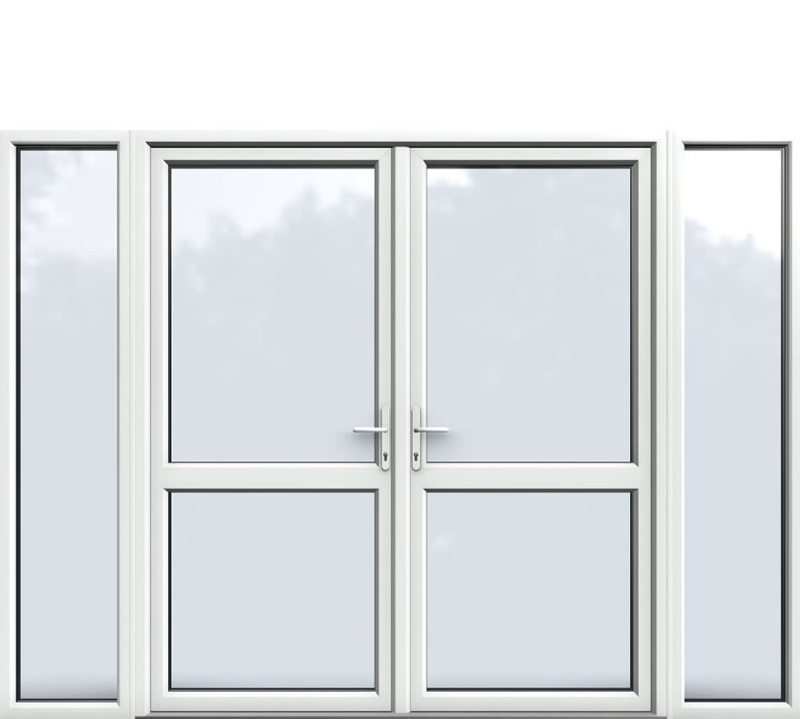 Side Panels, Midrail Glazed, UPVC French Door