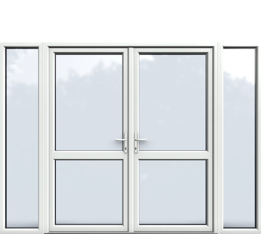 Side Panels, Midrail Glazed, UPVC French Door