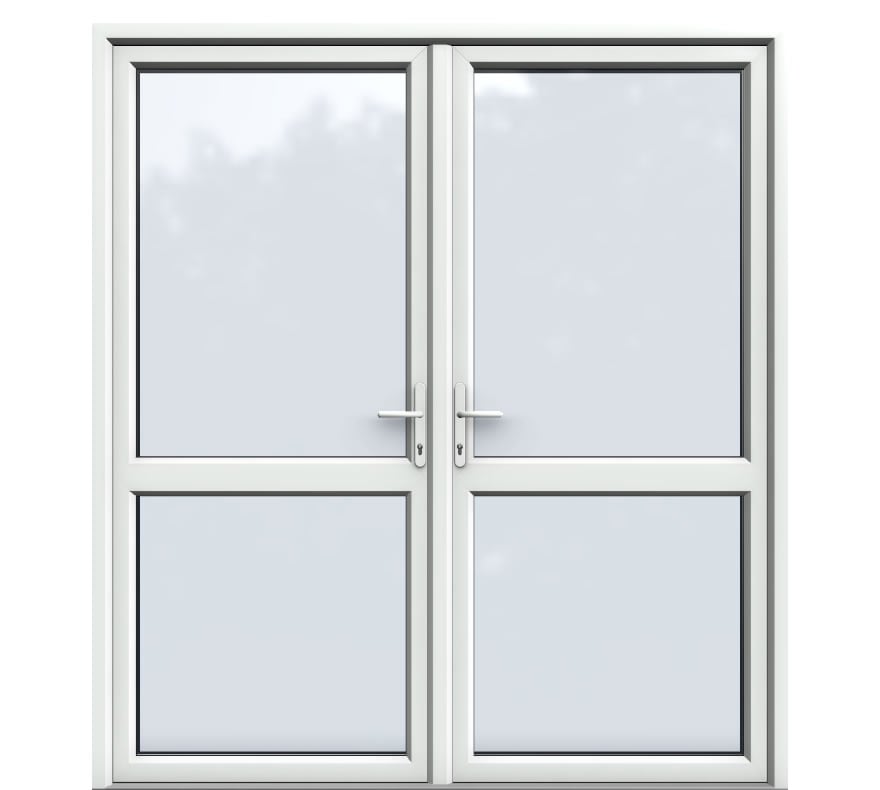 Midrail Glazed, UPVC French Door