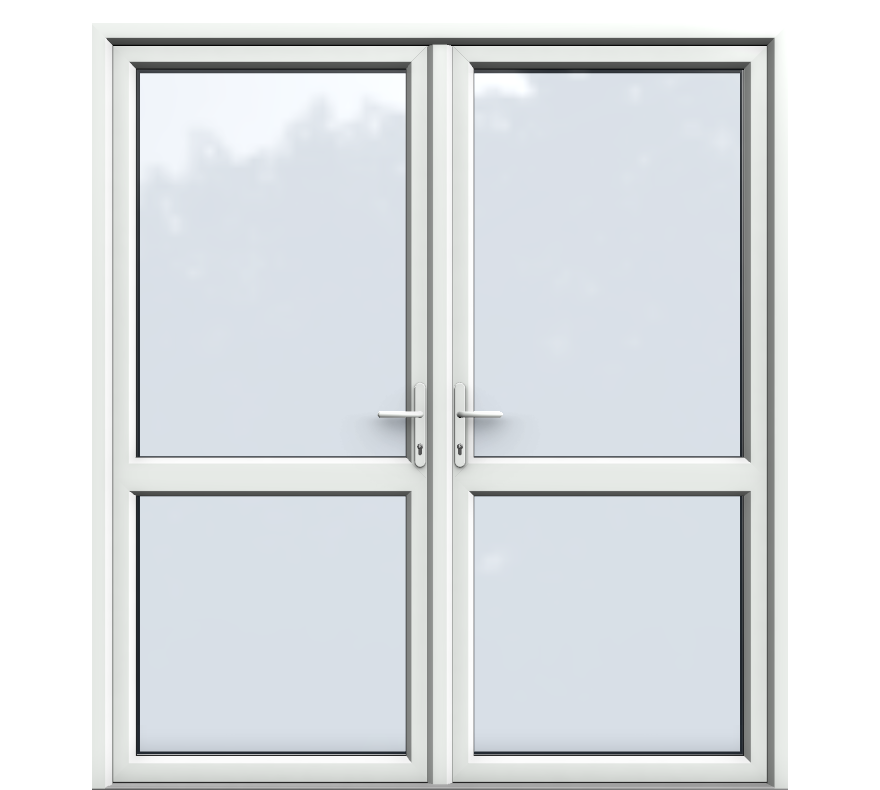 Midrail Glazed, UPVC French Door