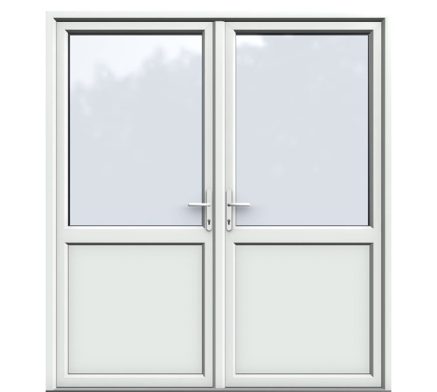 Midrail Panel, UPVC French Door