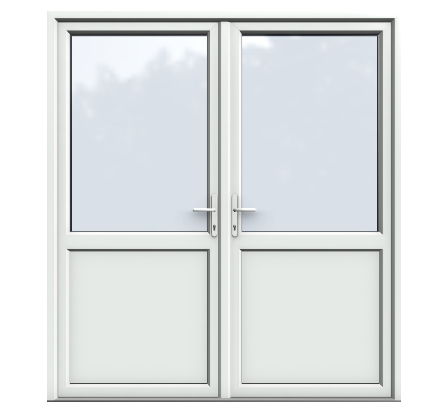 Midrail Panel, UPVC French Door