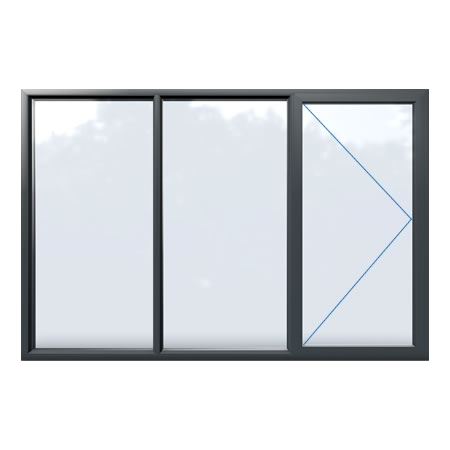 Aluminium Windows Style 64