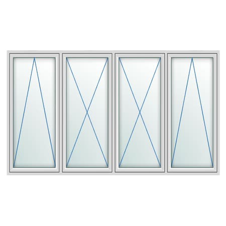 UPVC Flush Windows Style 55